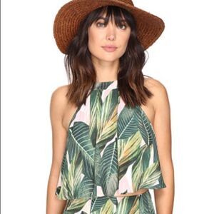 Show Me Your Mumu‎ Mateo Palm Tie Neck Top - M
